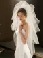 Fashion White Puffy Wedding Veils 2025 Tulle