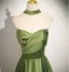 Sexy Sage Green Prom Dresses 2025 A-Line / Princess Strapless Sleeveless Backless Floor-Length / Long Formal Dresses