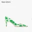 Chic / Beautiful Green Heart-shaped Prom Pumps 2023 Leather 10 cm Stiletto Heels Pointed Toe Pumps High Heels
