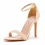 Sexy White Evening Party Pearl Ankle Strap Womens Sandals 2025 10 cm Stiletto Heels Open / Peep Toe Sandals High Heels