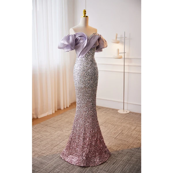 lavender sequin bridesmaid dress Sparkly Lavender Sequin Backless Bodycon Mini Party Dresses, Lavender / 10 main image 0