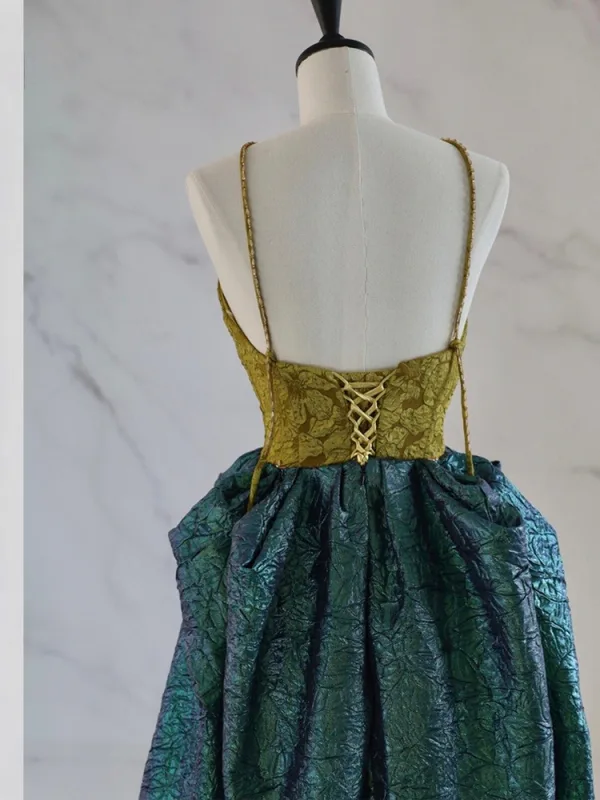 Chic / Beautiful Dark Green Prom Dresses 2025 A-Line / Princess Halter Sleeveless Backless Floor-Length / Long Formal Dresses