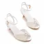 Charmant Blanche Perle Chaussure De Mariée 2023 6 cm Talons Aiguilles Bride Cheville Peep Toes / Bout Ouvert Mariage Sandales Talons Hauts