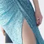 Charmant Bleu Marine Paillettes Fendue devant Robe De Soirée 2024 Trompette / Sirène Bretelles Spaghetti Gland Sans Manches Dos Nu Longue Soirée Robe De Ceremonie