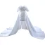 Sexy High-end White Evening Dresses 2023 A-Line / Princess Off-The-Shoulder Short Sleeve Rhinestone Bow Backless Court Train Evening Party Formal Dresses