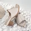 Modest / Simple Beige Open / Peep Toe Summer Street Wear Womens Sandals 2022 5 cm Thick Heels Sandals High Heels