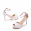 Chic / Beautiful White Prom Womens Sandals 2022 Ankle Strap 10 cm Stiletto Heels Open / Peep Toe High Heels Heels Womens Shoes