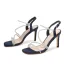 Sexy Sommer Rosa Abend Sandalen Damen 2022 Strass Knöchelriemen 8 cm Stilettos Spitzschuh Sandaletten Hochhackige