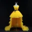 Unusual Yellow Cascading Ruffles Prom Dresses 2024 Ball Gown Scoop Neck Sleeveless Backless Bow Sash Court Train Prom Formal Dresses