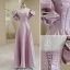 Chic / Beautiful Lavender Prom Dresses 2022 A-Line / Princess Strapless Puffy Short Sleeve Backless Floor-Length / Long Prom Formal Dresses