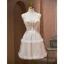 Sexy Nude Pearl Pierced Evening Party Party Dresses 2022 A-Line / Princess Spaghetti Straps Sleeveless Backless Short Party Dresses