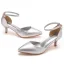 Simple Doré Vêtement de rue Sandales Femme 2023 Bride Cheville 5 cm Talons Aiguilles À Bout Pointu Sandales Talons Hauts
