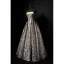 Charming Champagne Gold Printing Prom Dresses 2024 A-Line / Princess Strapless Sleeveless Backless Floor-Length / Long Prom Formal Dresses
