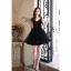 Sexy Black Party Dresses 2022 A-Line / Princess Spaghetti Straps Sleeveless Backless Bow Floor-Length / Long Cocktail Party Evening Party Formal Dresses