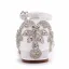 Sexy Blanche Faux Diamant Chaussure De Mariée 2023 Bride Cheville Talon Bas Peep Toes / Bout Ouvert Mariage Sandales Talons Hauts