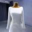 High-end White Beading Lace Flower Wedding Dresses 2023 Trumpet / Mermaid Scoop Neck Long Sleeve Backless Chapel Train Wedding