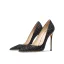 Bling Bling Black Sequins Evening Party Pumps 2024 Leather 10 cm Stiletto Heels Pointed Toe Pumps High Heels