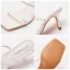 Sexy Blanche Cocktail Sandales Femme Talons Hauts 2022 7 cm Talons Aiguilles Peep Toes / Bout Ouvert Sandales