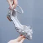 Charming Gold Rhinestone Flat Wedding Shoes 2024 Ankle Strap Pointed Toe Wedding Sandals
