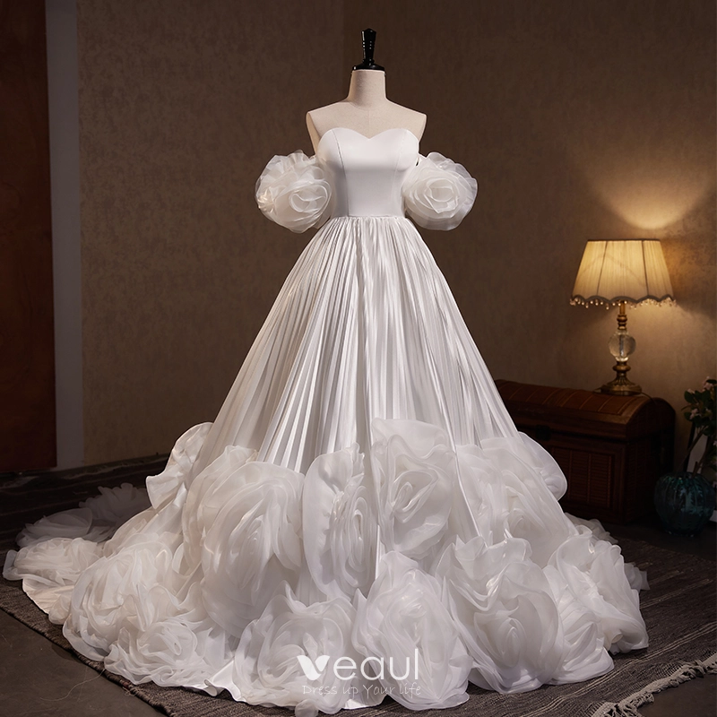 Vintage ruffle wedding on sale dress