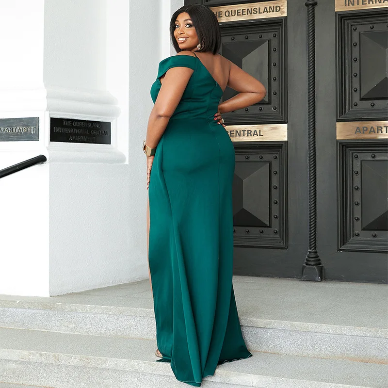slim fit dress slacks Ever-Pretty Velvet Ruffles Sleeve Stretchy Double V-Neck A-Line Evening Dress main image 0
