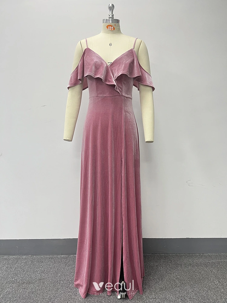 pink velvet bridesmaid dress Venus Velvet Dress main image 1
