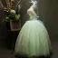 Elegant Sage Green Beading Pearl Sequins Appliques Birthday Flower Girl Dresses 2025 Ball Gown Scoop Neck Sleeveless Backless Floor-Length / Long