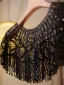 Vintage / Originale Noire Fait main Perlage Gland En Dentelle châle 2025