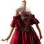 Vintage / Retro Burgundy Embroidered Homecoming Satin Short Graduation Dresses 2024 Off-The-Shoulder Short Sleeve Backless Formal Dresses