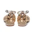Bling Bling Champagne Rhinestone Platt Brudskor 2024 Ankelband Spetsiga Bröllop Sandaler