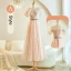 Chic / Beautiful Blushing Pink Beading Bridesmaid Dresses 2023 A-Line / Princess Short Sleeve Backless Sash Floor-Length / Long Bridesmaid Dresses
