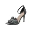 Chic / Belle Noire Gris Vêtement de rue Sandales Femme 2022 Cuir 9 cm Talons Aiguilles Bride Cheville Peep Toes / Bout Ouvert Sandales Talons Hauts