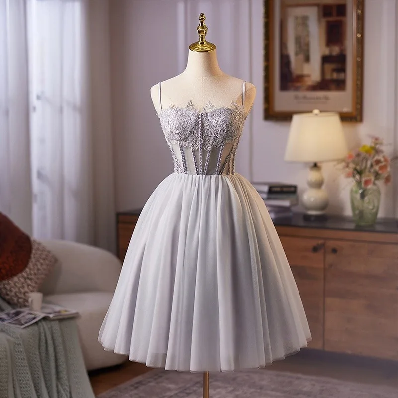 graduation dresses 2025 Champagne Quinceañera Ball Gown with Gold Detailing and Detachable Puf –  Rosymae