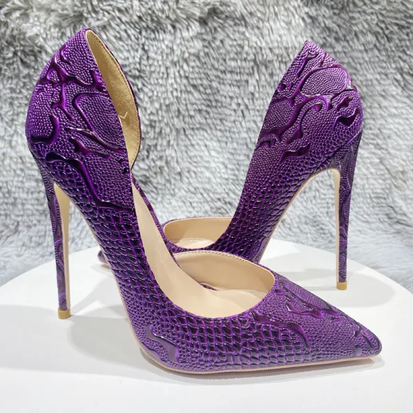 Chic / Beautiful Purple Prom Womens Shoes 2023 12 cm Stiletto Heels Pointed Toe Womens Shoes High Heels