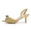 Sexy Gold Pearl Evening Party Womens Sandals 2024 6 cm Stiletto Heels Pointed Toe Sandals High Heels