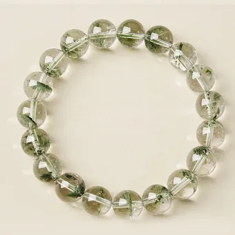 Chic Beautiful Green Handmade Green Phantom Crystal Bracelets 2025 Accessories