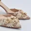 Chic / Belle Champagne Satin Demoiselle D'honneur Chaussures Femmes 2022 Faux Diamant En Dentelle Fleur 8 cm Talons Aiguilles À Bout Pointu Chaussures Femmes Talons Hauts