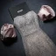 Charmant Rougissant Rose Perlage Perle Paillettes Robe De Soirée 2022 Trompette / Sirène Encolure Carrée Gonflée Manches Courtes Dos Nu Noeud Longue Soirée Robe De Ceremonie