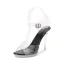Sexy Transparent White Cocktail Party Crystal Womens Sandals 2023 Ankle Strap 10 cm Stiletto Heels Open / Peep Toe Sandals High Heels