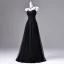Audrey Hepburn-Stil Schwarz Strass Ballkleider 2026 A Linie Spaghettiträger Ärmellos Rückenfreies Lange Festliche Kleider