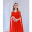 Chic / Belle Rouge Dégradé De Couleur Robe De Bal 2022 Princesse V-Cou Perlage Paillettes Manches Longues Longue Robe De Ceremonie