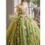 Flower Fairy Sage Green Multi-Colors Appliques Birthday Flower Girl Dresses 2025 Ball Gown Spaghetti Straps Sleeveless Backless Sweep Train