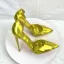 Chic / Beautiful Gold Cocktail Party Laser Womens Shoes 2023 Patent Leather 12 cm Stiletto Heels Pointed Toe Womens Shoes High Heels