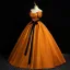 Élégant Orange Perlage Paillettes Satin Robe De Bal 2023 Robe Boule De l'épaule Sans Manches Dos Nu Noeud Ceinture Longue Robe De Ceremonie