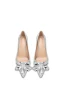 Bling Bling Silver Crystal Glitter Wedding Shoes 2024 8 cm Stiletto Heels Pointed Toe Wedding Pumps High Heels