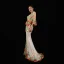 High-end Multi-Colors Embroidered Flower Evening Dresses 2023 Trumpet / Mermaid V-Neck 3/4 Sleeve Sweep Train Evening Party Formal Dresses