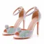 Glitzernden Multifarben Strass Abend Sandalen Damen 2022 Knöchelriemen 11 cm Stilettos Peeptoes Sandaletten Hochhackige