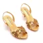 Charmant Gold Abend Strass Sandalen Damen 2023 6 cm Stilettos Peeptoes Sandaletten Hochhackige