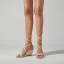 Roman Sexy Beige Evening Party Womens Sandals 2022 7 cm Wedges Ankle Strap Open / Peep Toe Sandals