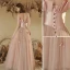 Charmant Rougissant Rose Perlage Robe De Soirée 2023 Princesse Bustier Noeud Sans Manches Dos Nu Longue Soirée Robe De Ceremonie